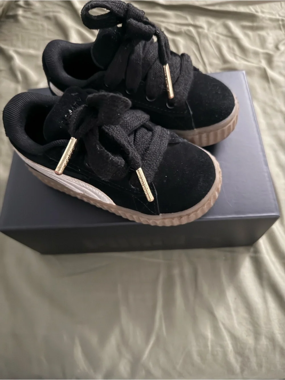 Puma FENTY Black Velvet Dust Bag & Branded Shoe Boxy